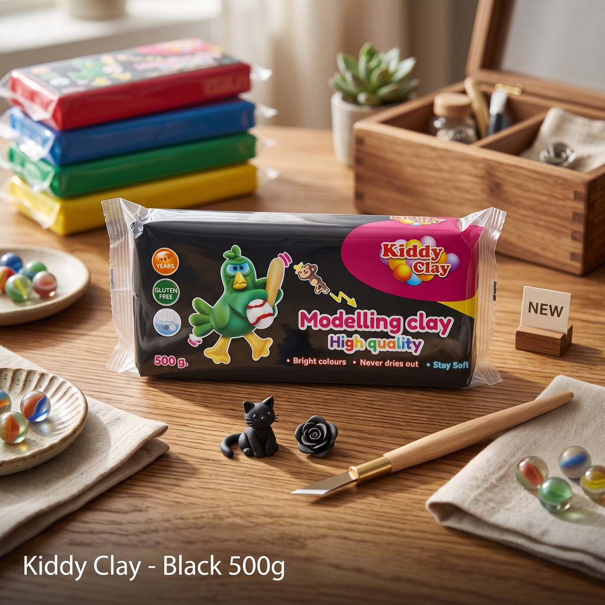 Pâte à Modeler Kiddy Clay - Bloc de 500g - Haute Qualité