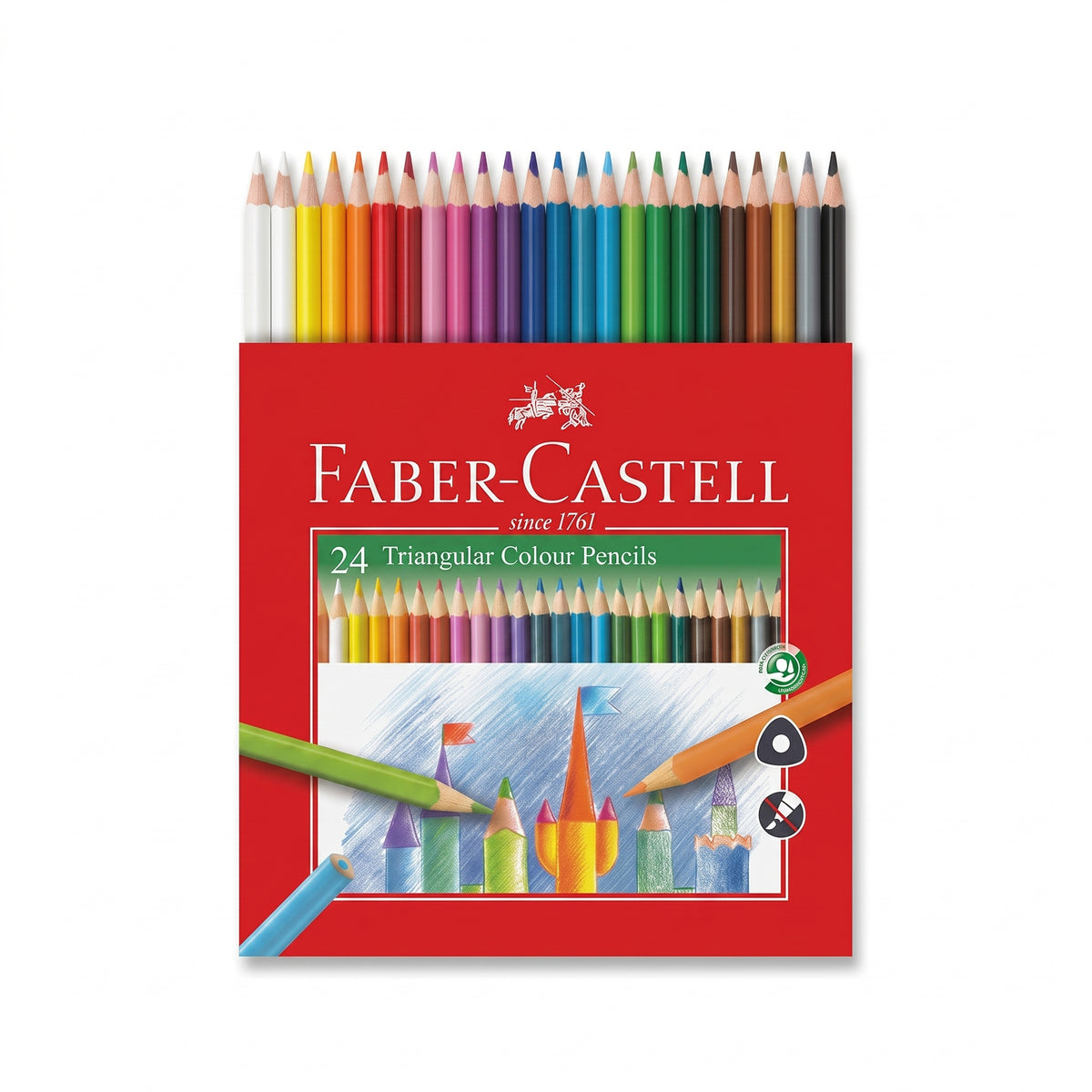 Crayons de Couleur Faber-Castell 24 Couleurs – Prise en Main Grip Confort Image principale du produit