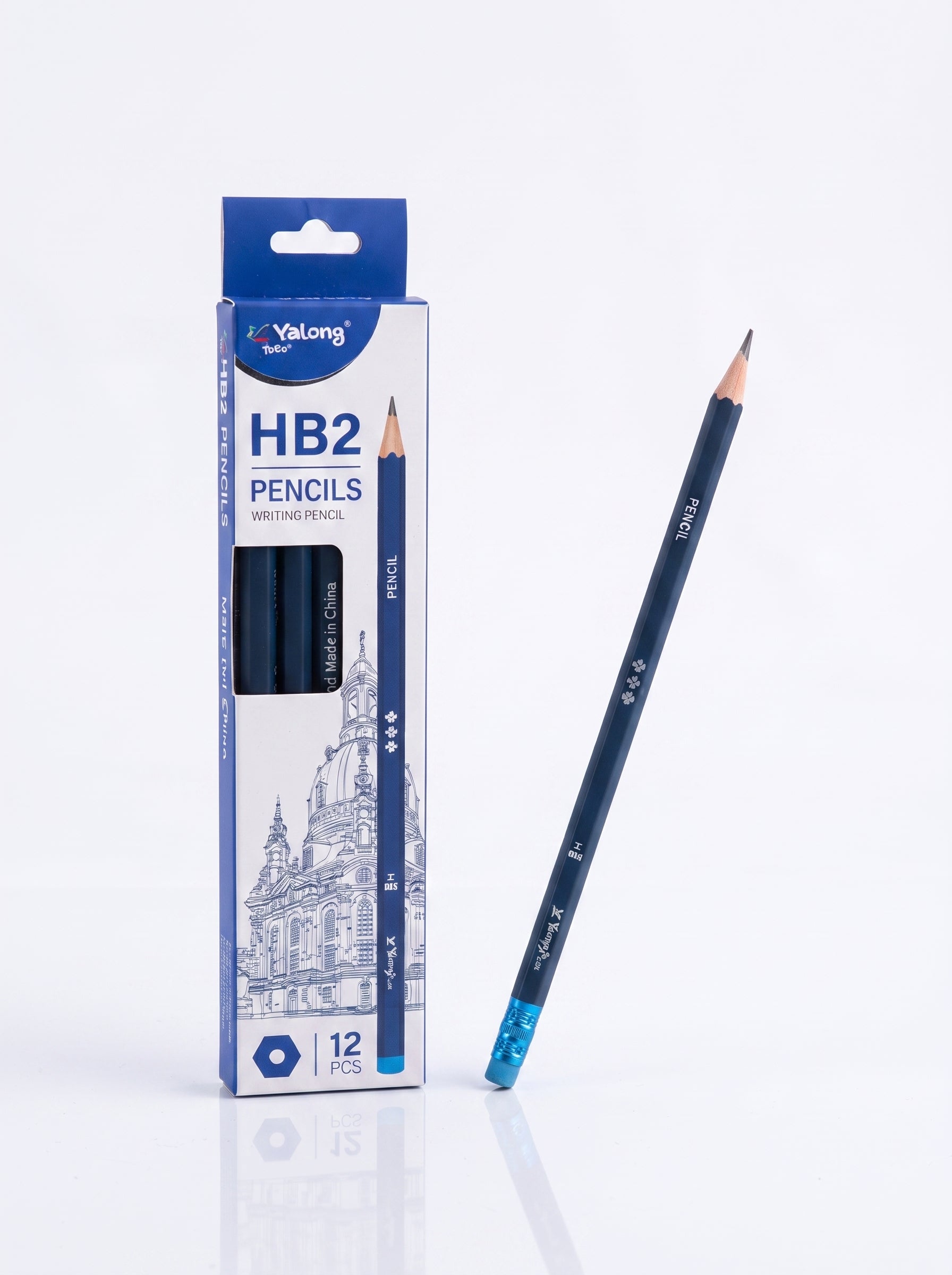 Paquet 12 crayons HB Yalong : Set Pratique pour Écriture & Dessin