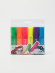 Pack Fluorescent : Surligneurs pastel Yalong lot de 6 Feutres