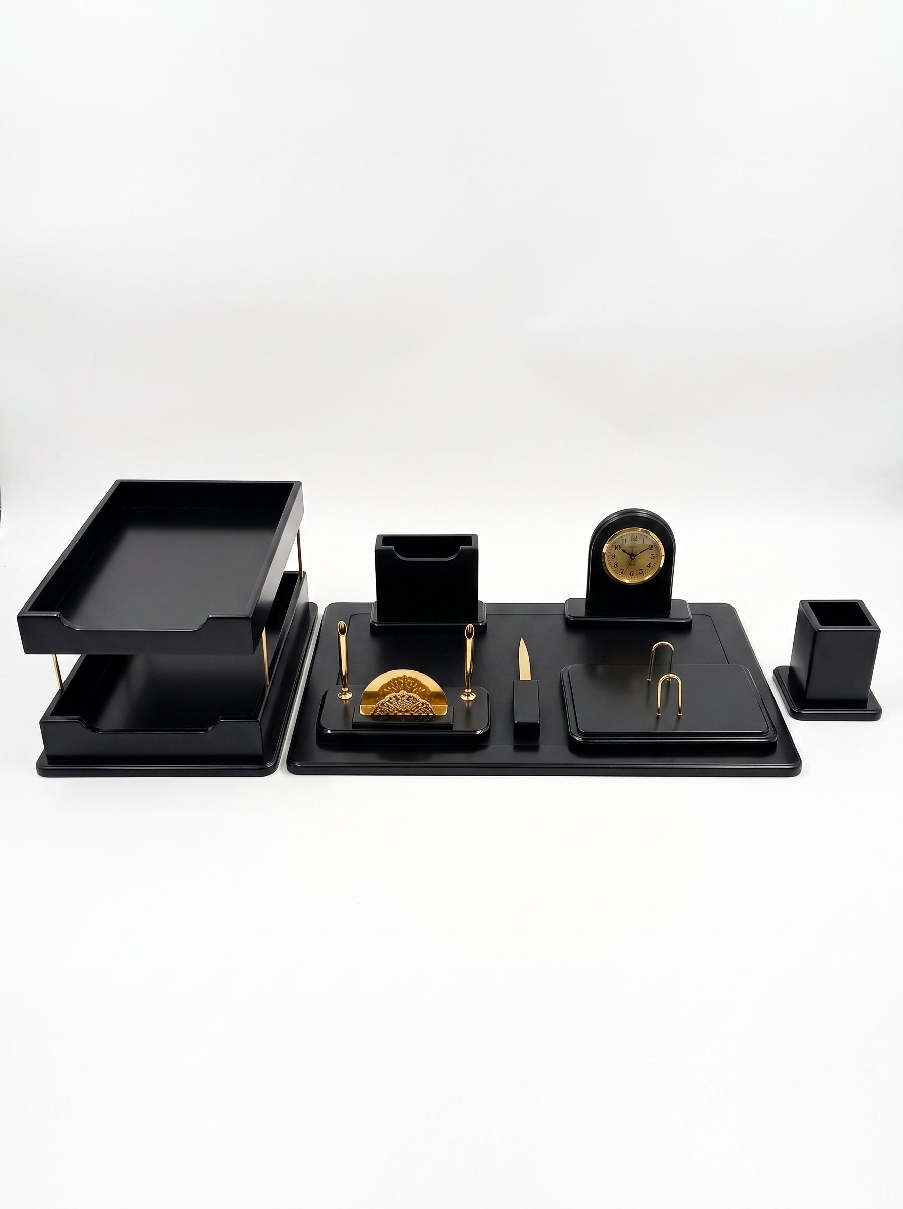 Ensemble de bureau en bois – Set complet d'accessoires de bureau 8 pièces