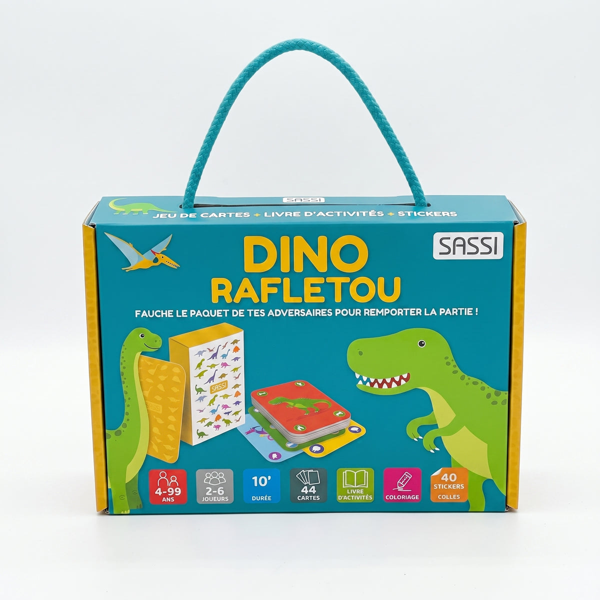 Jeu de cartes dinosaure Dino Rafletou - Coffret Jeux et Activités