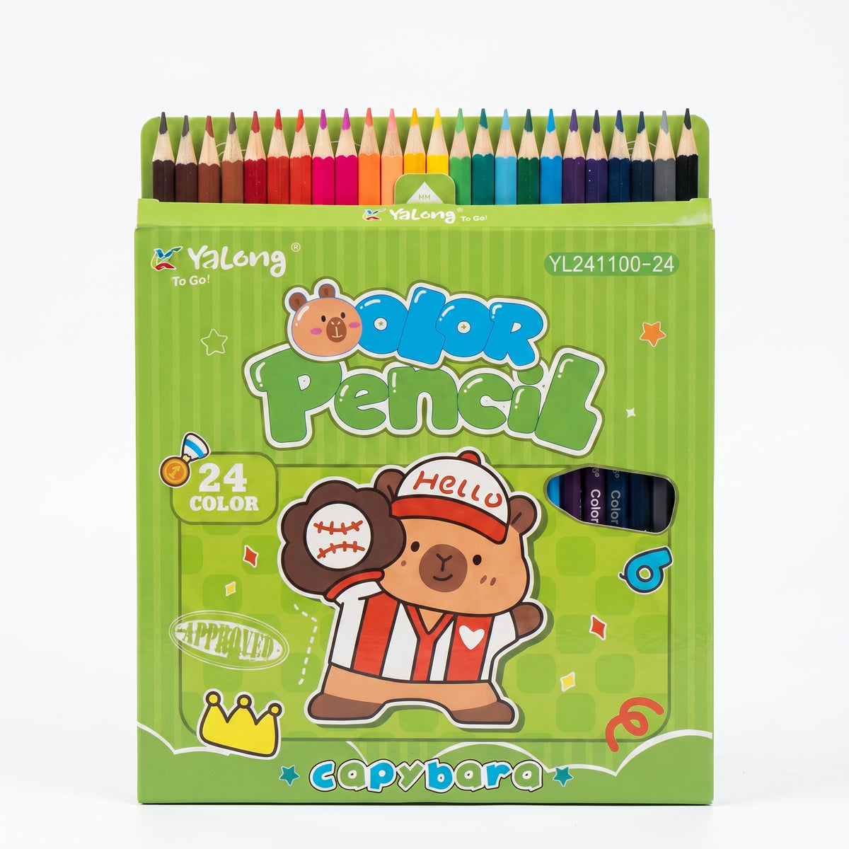 Crayons de Couleur 24 Couleurs Qualité Premium pour Dessin et Art