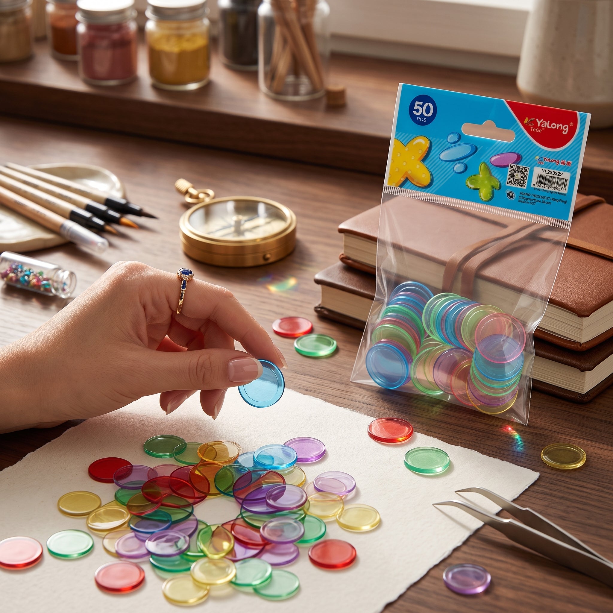 Jetons de Comptage Multicolores (Boîte de 50) - Matériel Éducatif Image secondaire du produit