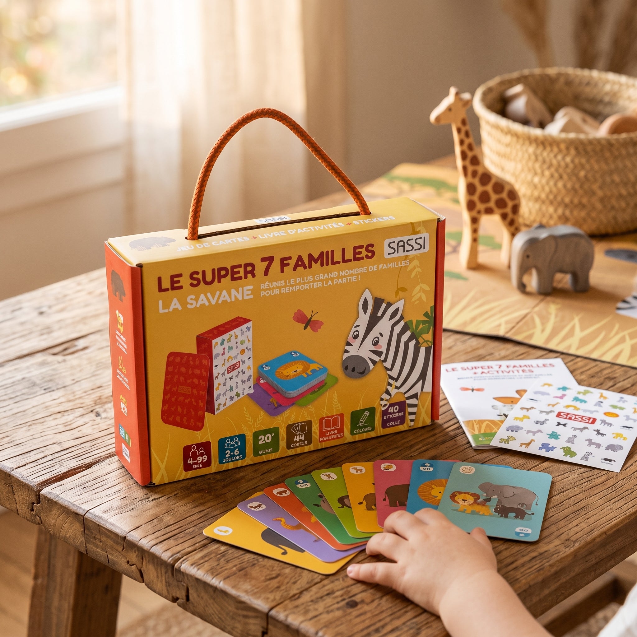 Coffret Jeu de Cartes Sassi : Le Super 7 Familles & Le Menteur