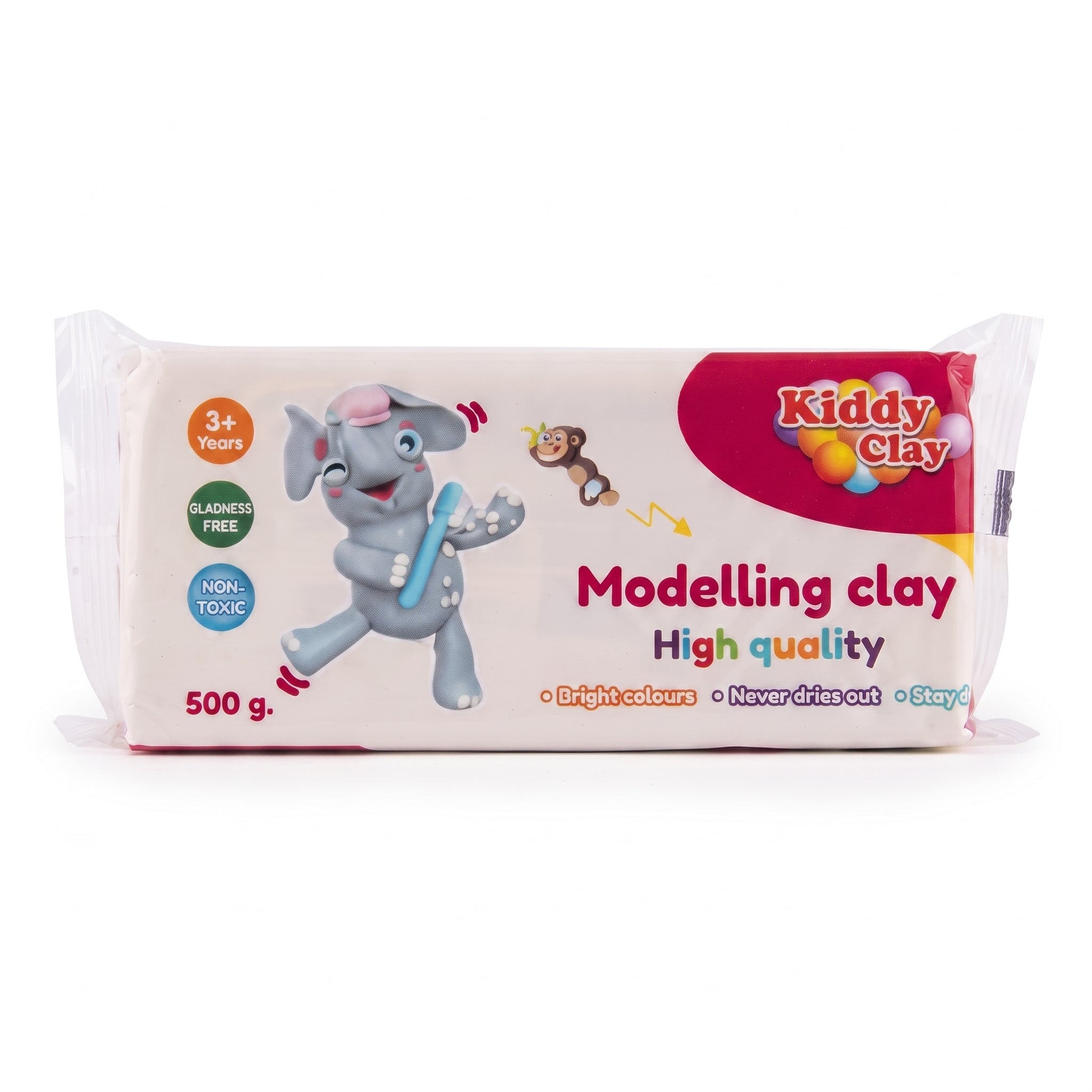 Pâte à Modeler Kiddy Clay - Bloc de 500g - Haute Qualité