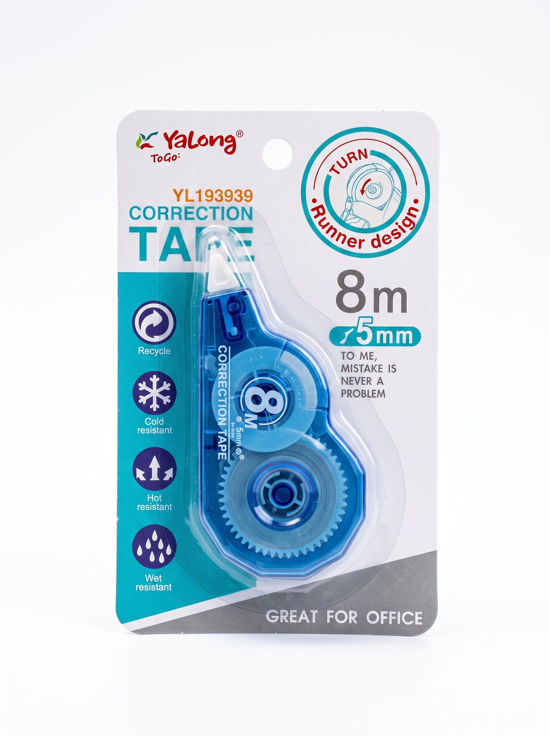Correcteur à ruban Blanco Tape Yalong – 5mm x 8m