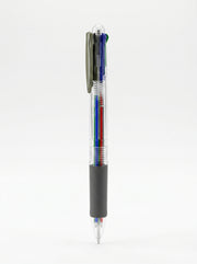 Deli Stylo Bille 4 en 1 Rétractable - Bleu, Noir, Rouge, Vert