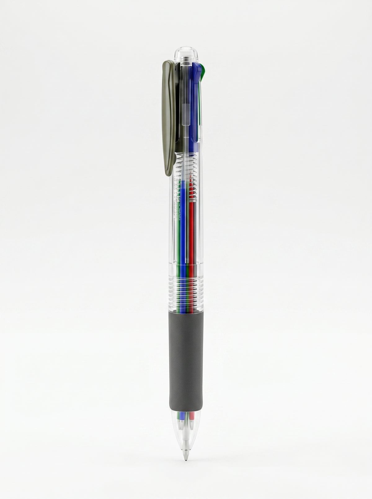 Deli Stylo Bille 4 en 1 Rétractable - Bleu, Noir, Rouge, Vert