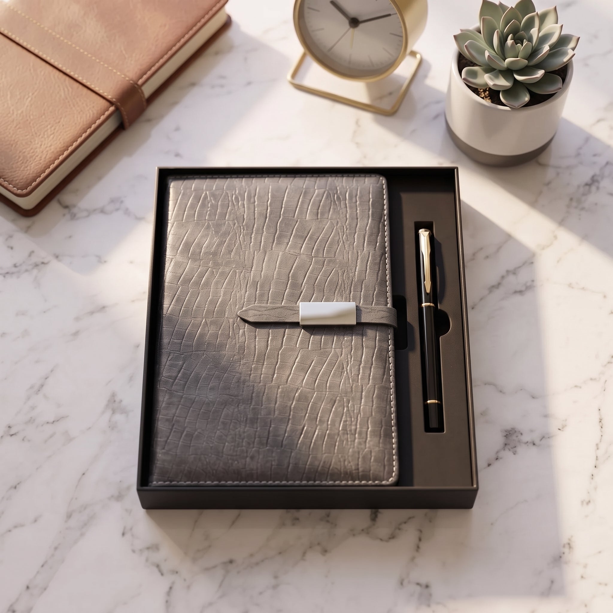 Coffret Premium Yalong : Carnet de notes avec serrure A5 et stylo