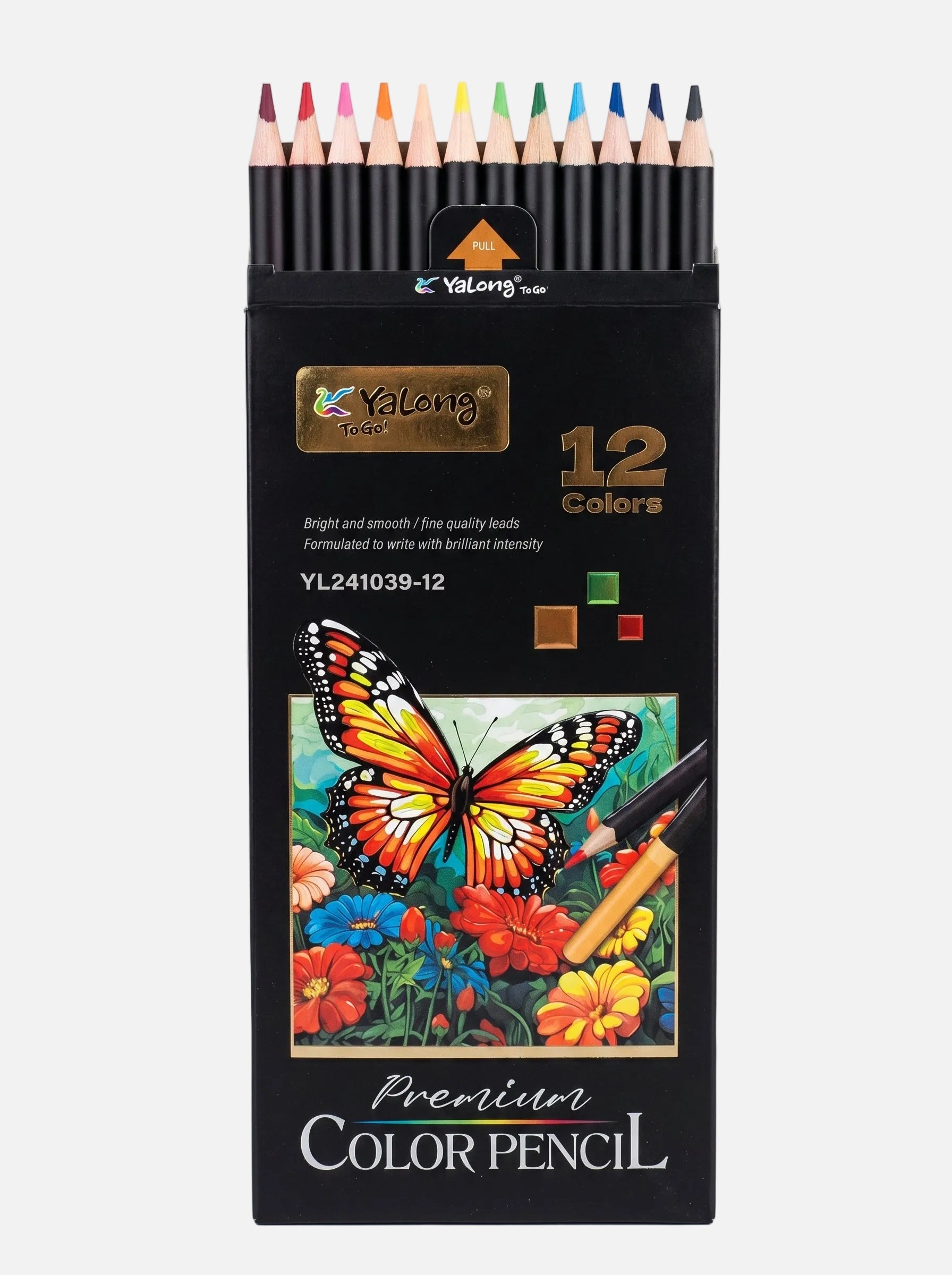 Crayons de couleur 12pcs Yalong To Go - Matériel Dessin