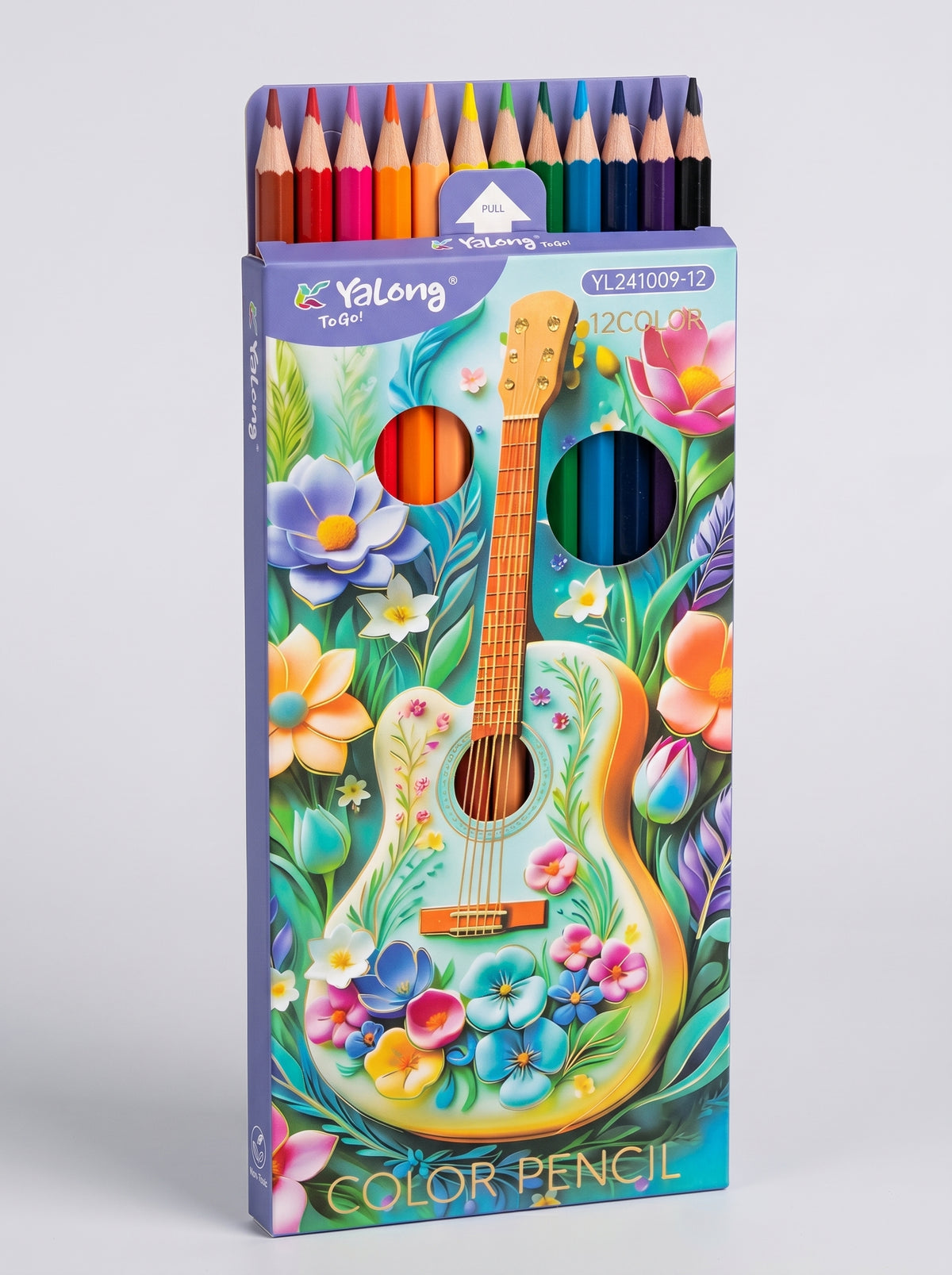Crayons de couleur 12pcs Yalong - Papeterie et Coloriage