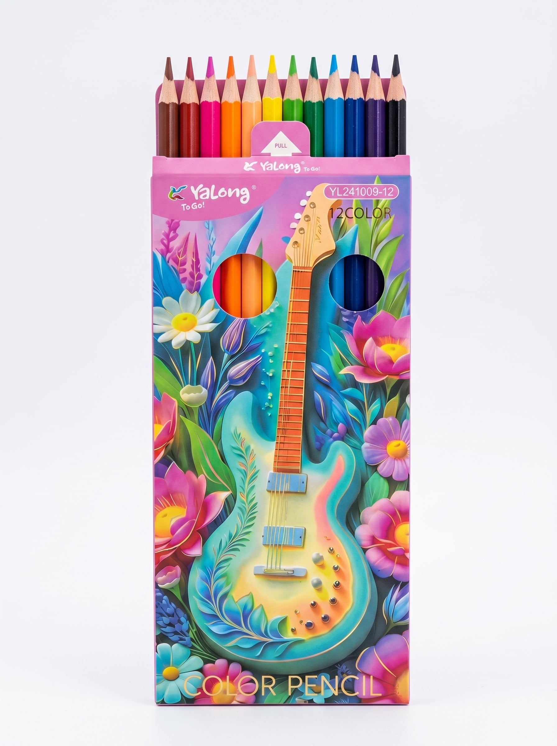 Crayons de couleur 12pcs Yalong - Papeterie et Coloriage