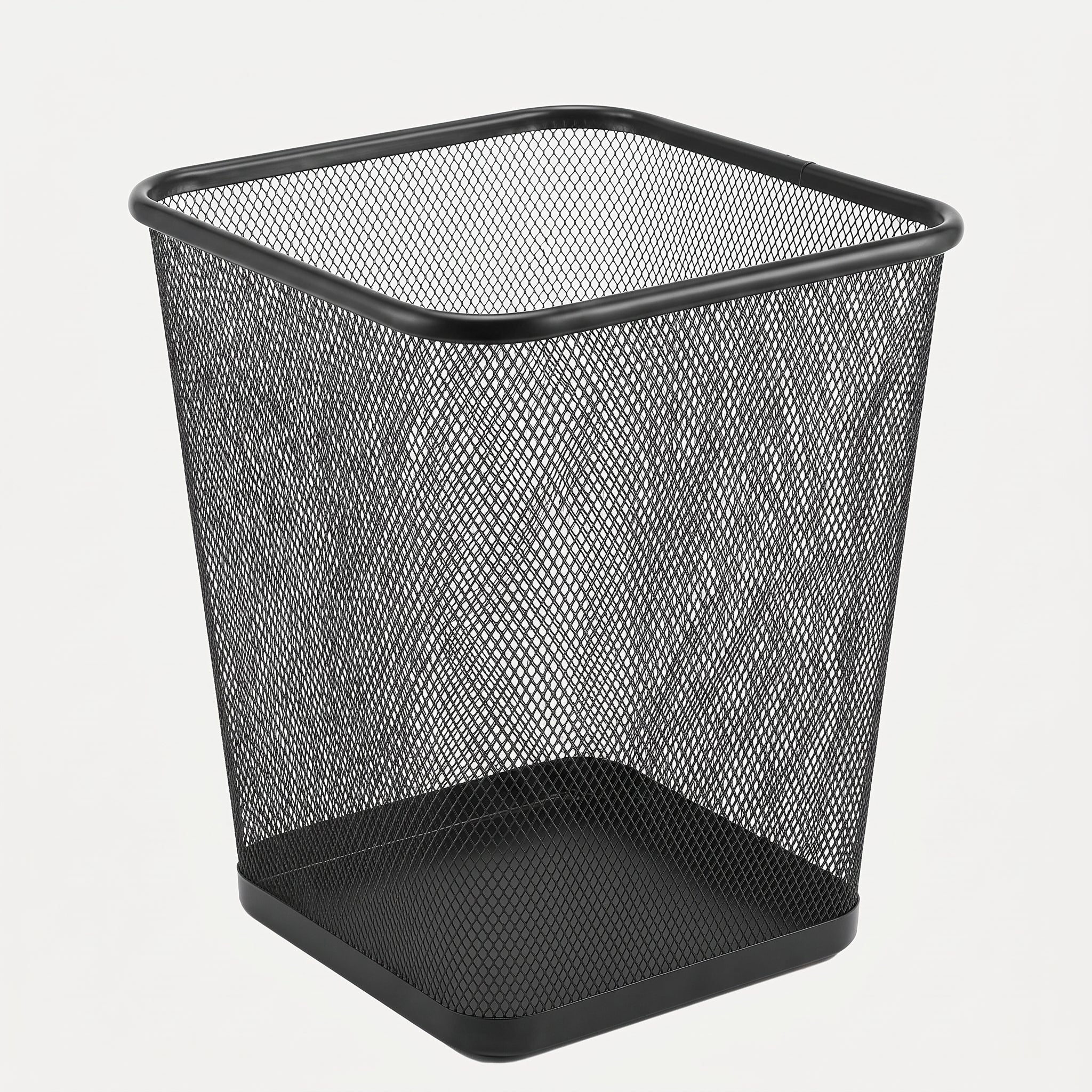 Corbeille à Papier en Métal Carrée Noire Image principale du produit