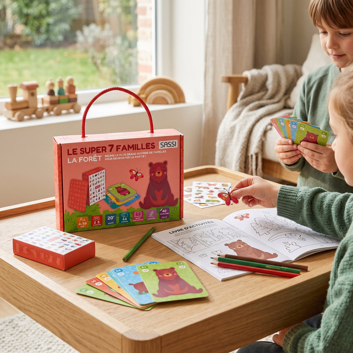 Jeu de cartes dinosaure Dino Rafletou - Coffret Jeux et Activités