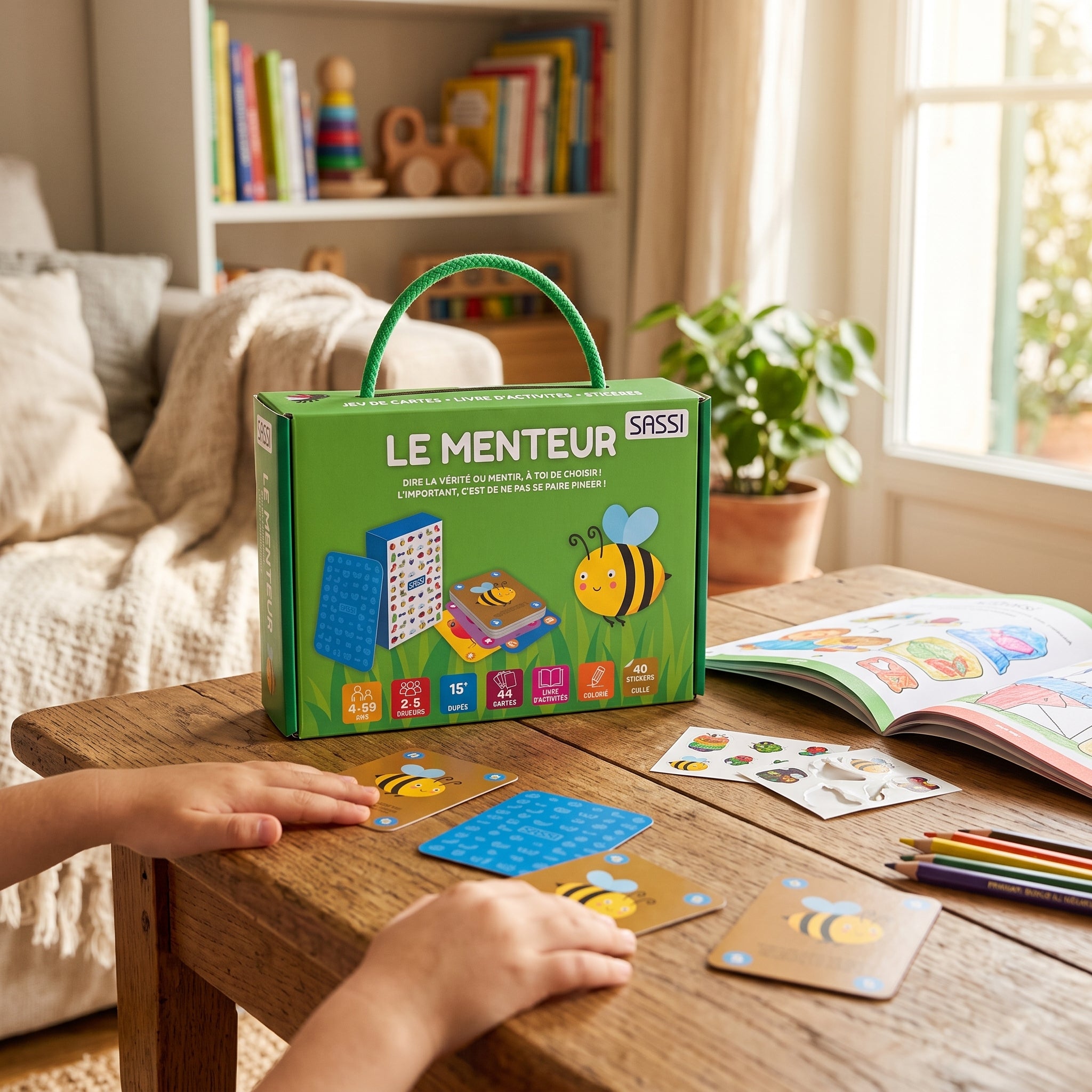 Coffret Jeu de Cartes Sassi : Le Super 7 Familles & Le Menteur