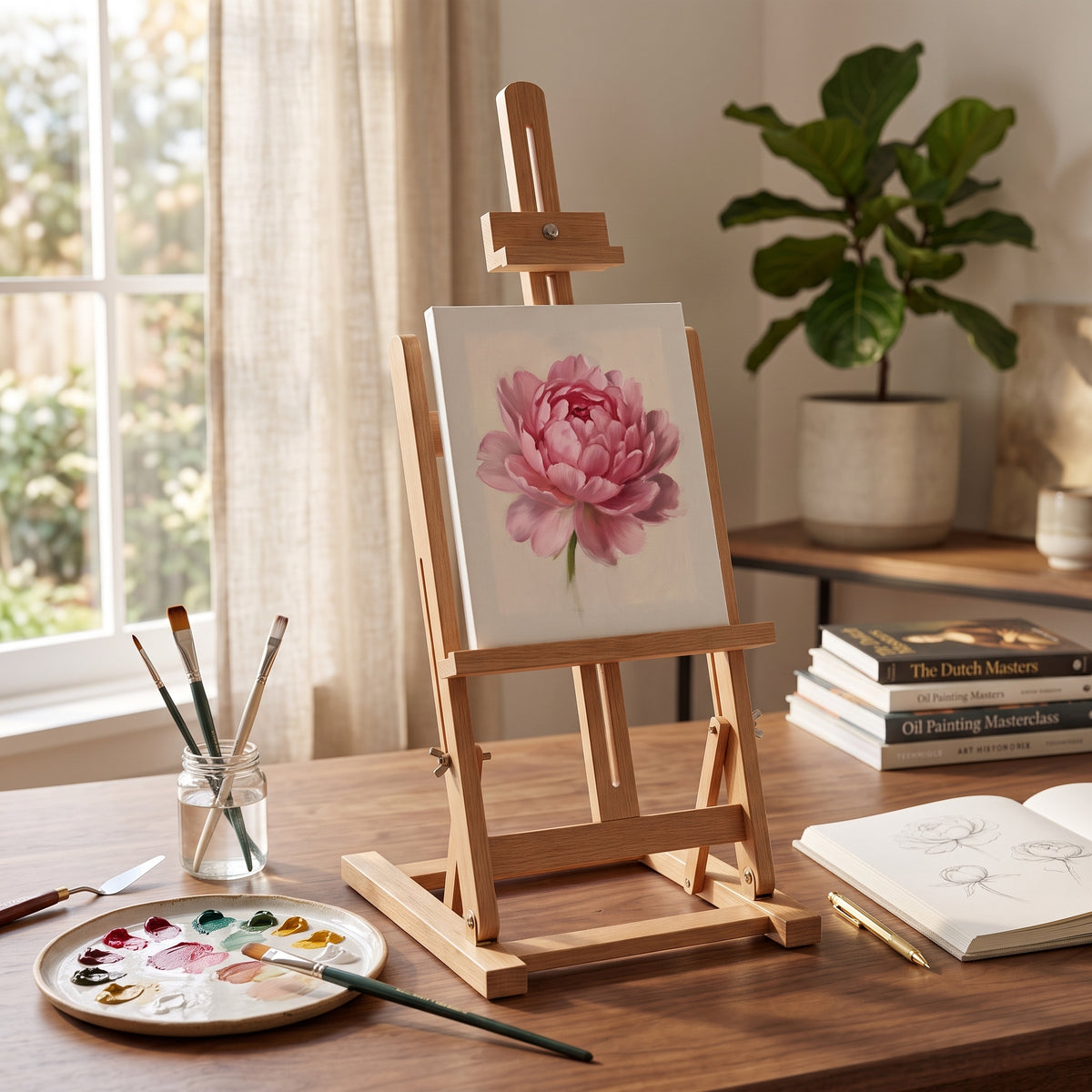 Chevalet de table en bois TOPKALL – Idéal pour atelier d'art et dessin