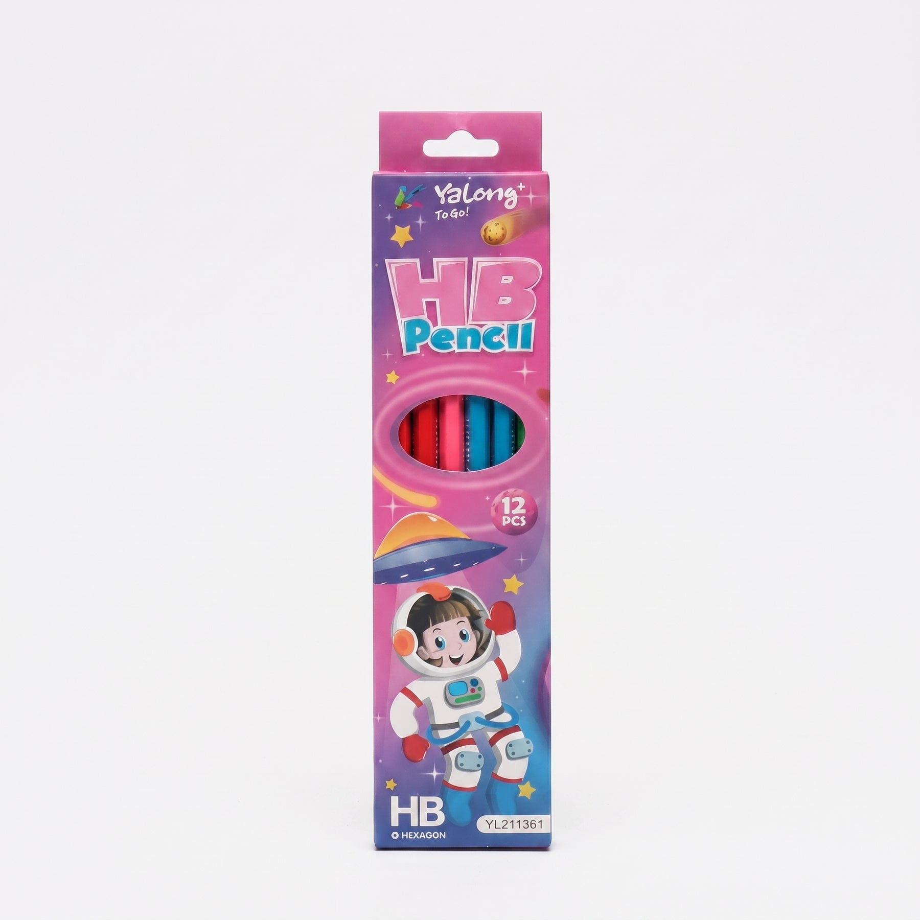 Crayon à papier HB noir Yalong : Boîte de 12