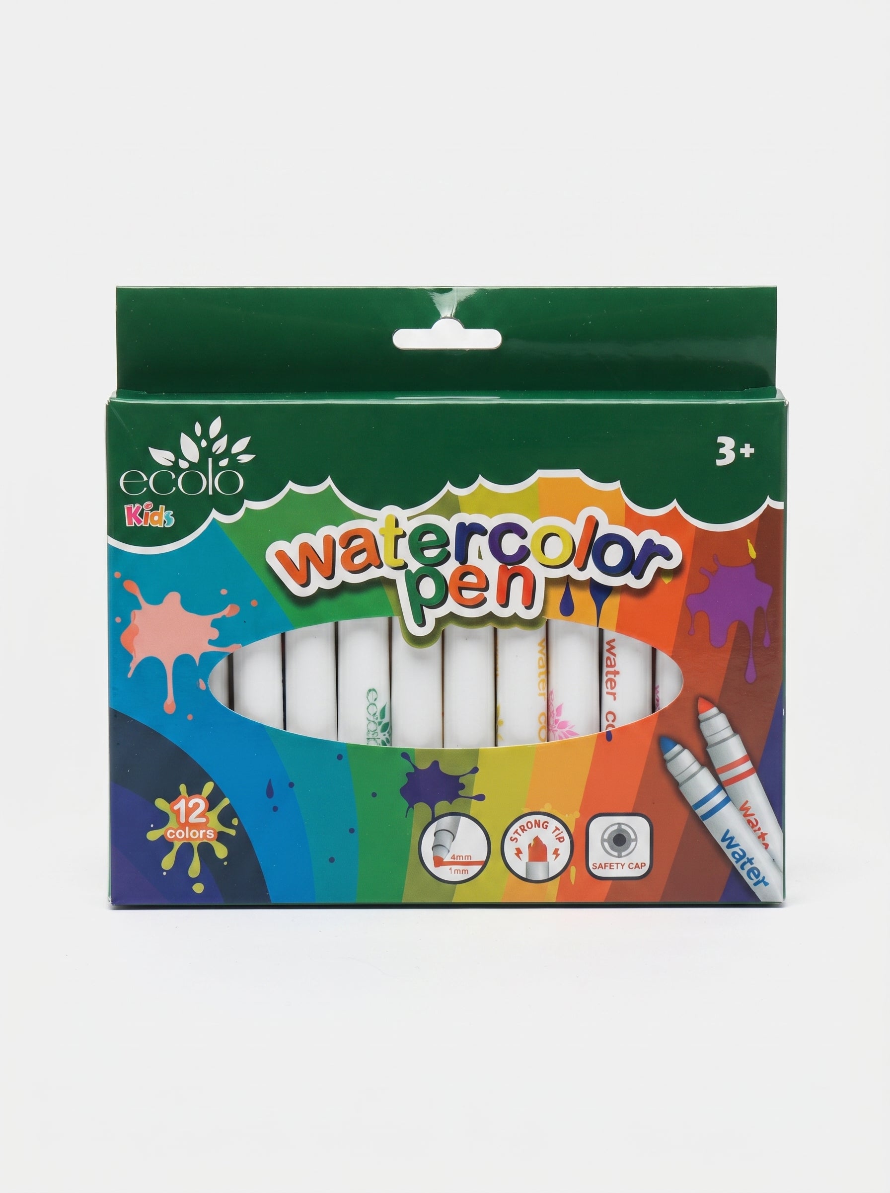 Feutres Jumbo 12 pièces Écolo Kids - Pointe 4mm