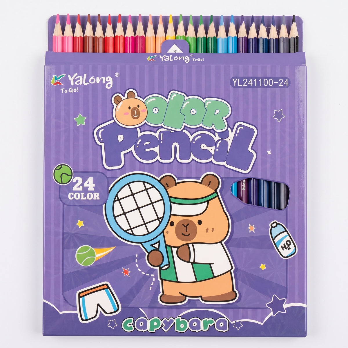 Crayons de Couleur 24 Couleurs Qualité Premium pour Dessin et Art