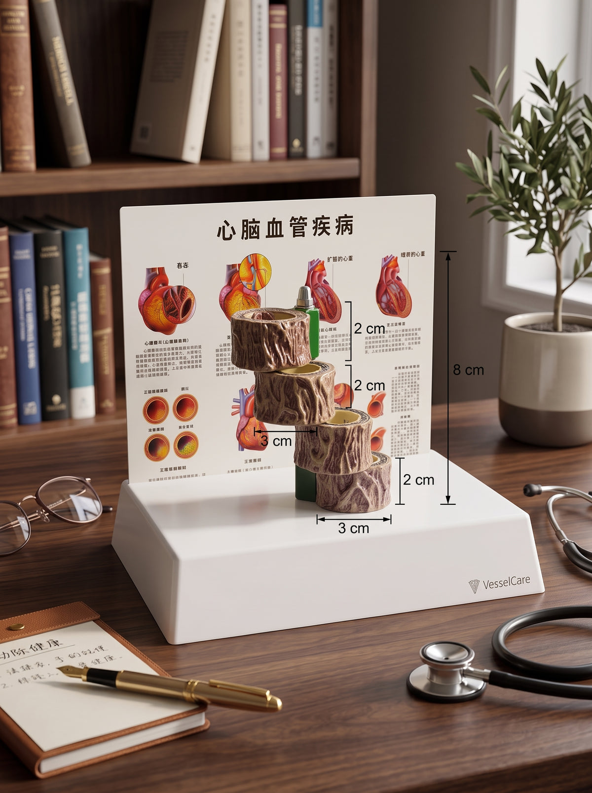 Modèle Anatomique des Vaisseaux Sanguins 3D 8*3cm