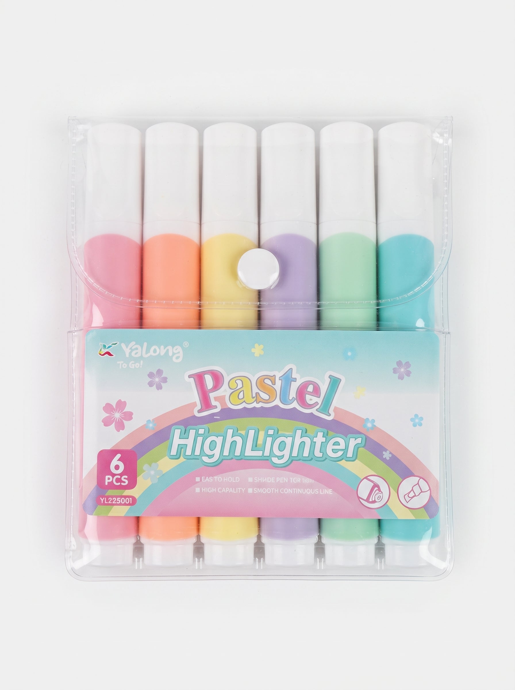 Surligneurs pastel 6 pièces Yalong | Couleurs Douces Image principale du produit