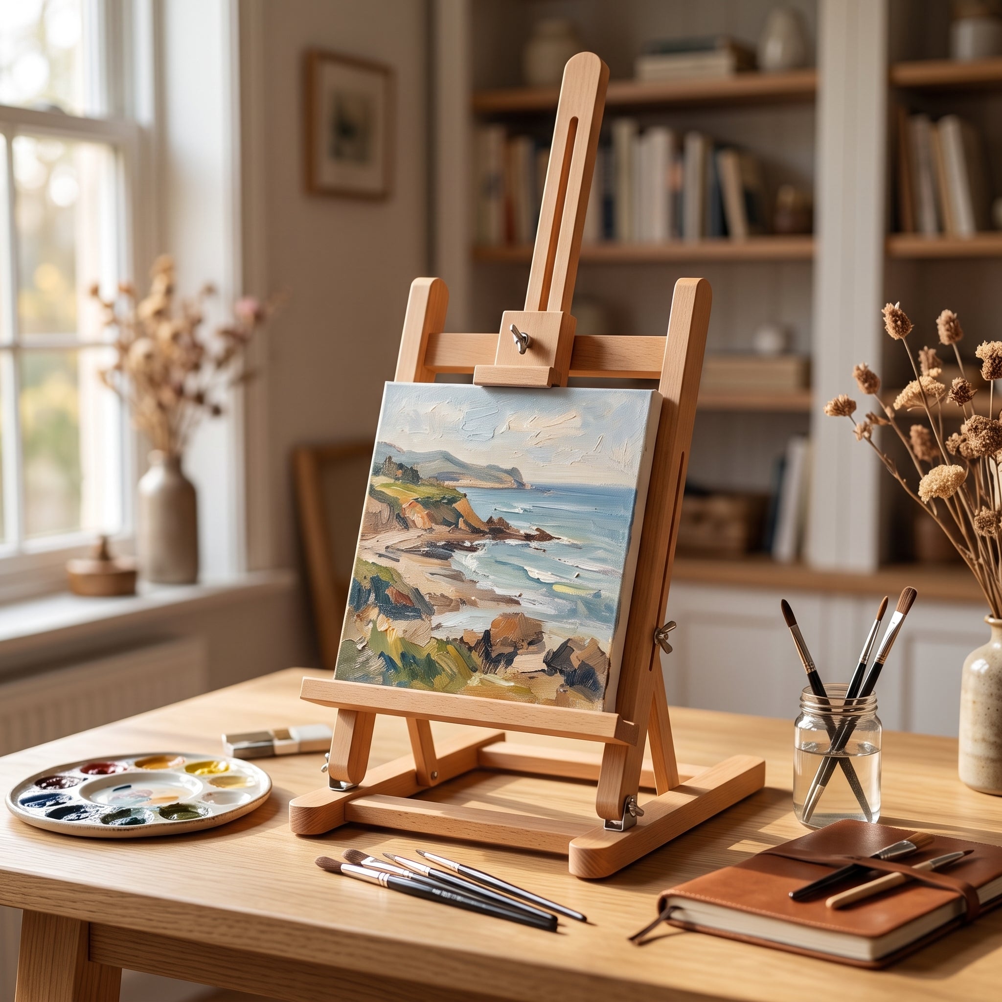 Chevalet Dessin en Bois TOPKALL : Support de Peinture Professionnel et Réglable Image secondaire du produit