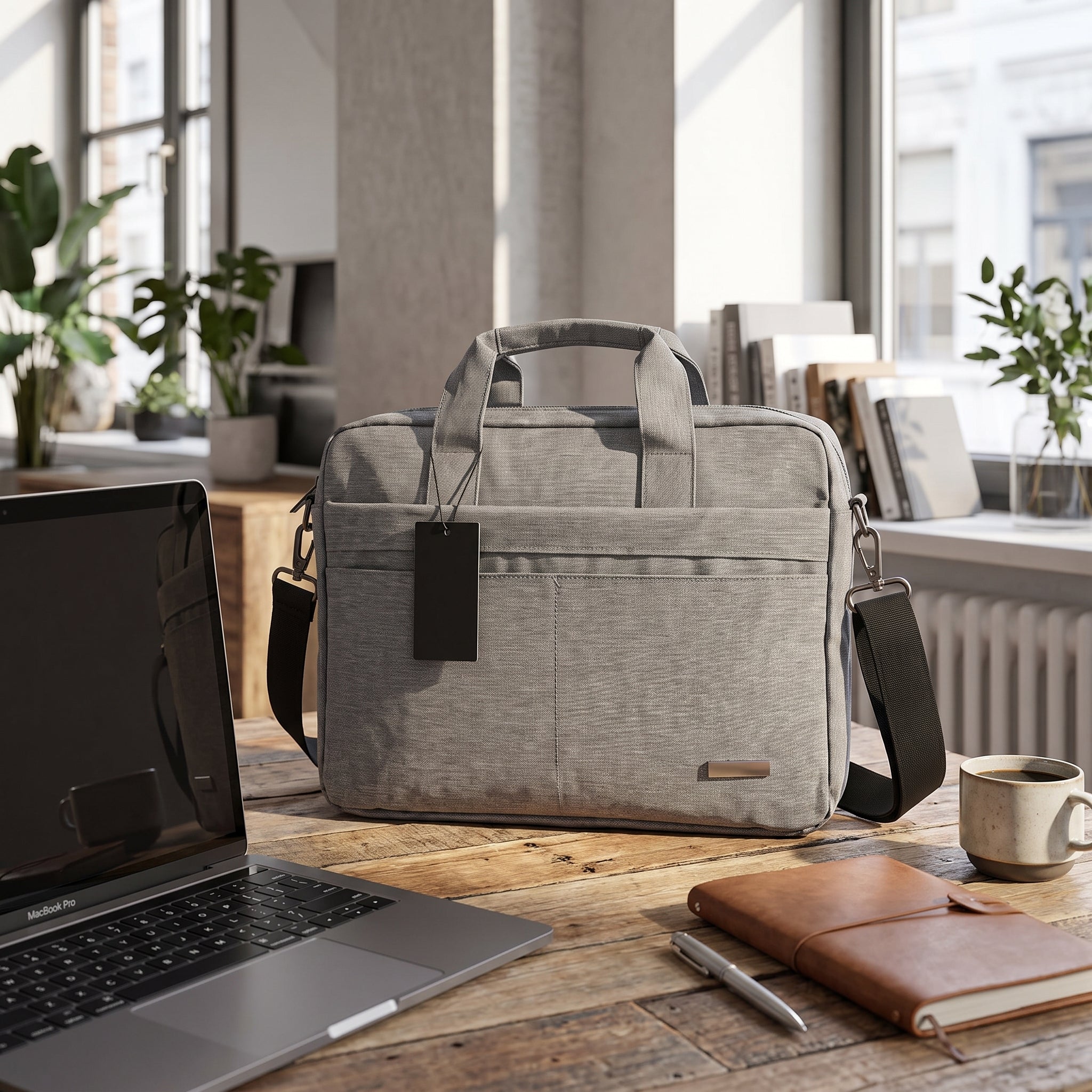 Cartable Porte PC Rembourré 2 Poches En Gris – Protection Maximale pour Ordinateur