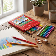 Crayons de Couleur Faber-Castell 24 Couleurs – Prise en Main Grip Confort