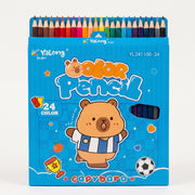 Crayons de Couleur 24 Couleurs Qualité Premium pour Dessin et Art