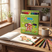 Crayons de Couleur 24 Couleurs Qualité Premium pour Dessin et Art