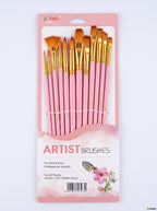 Set 12 pinceaux peinture Yalong - Différents Modèles