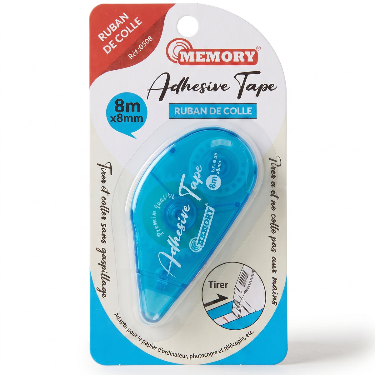 Roller de Colle 8mm x 8m - Ruban Adhésif pour Papier et Carton Image principale du produit