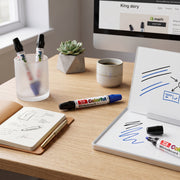 Marqueur tableau double pointe King Story - Bleu et Noir