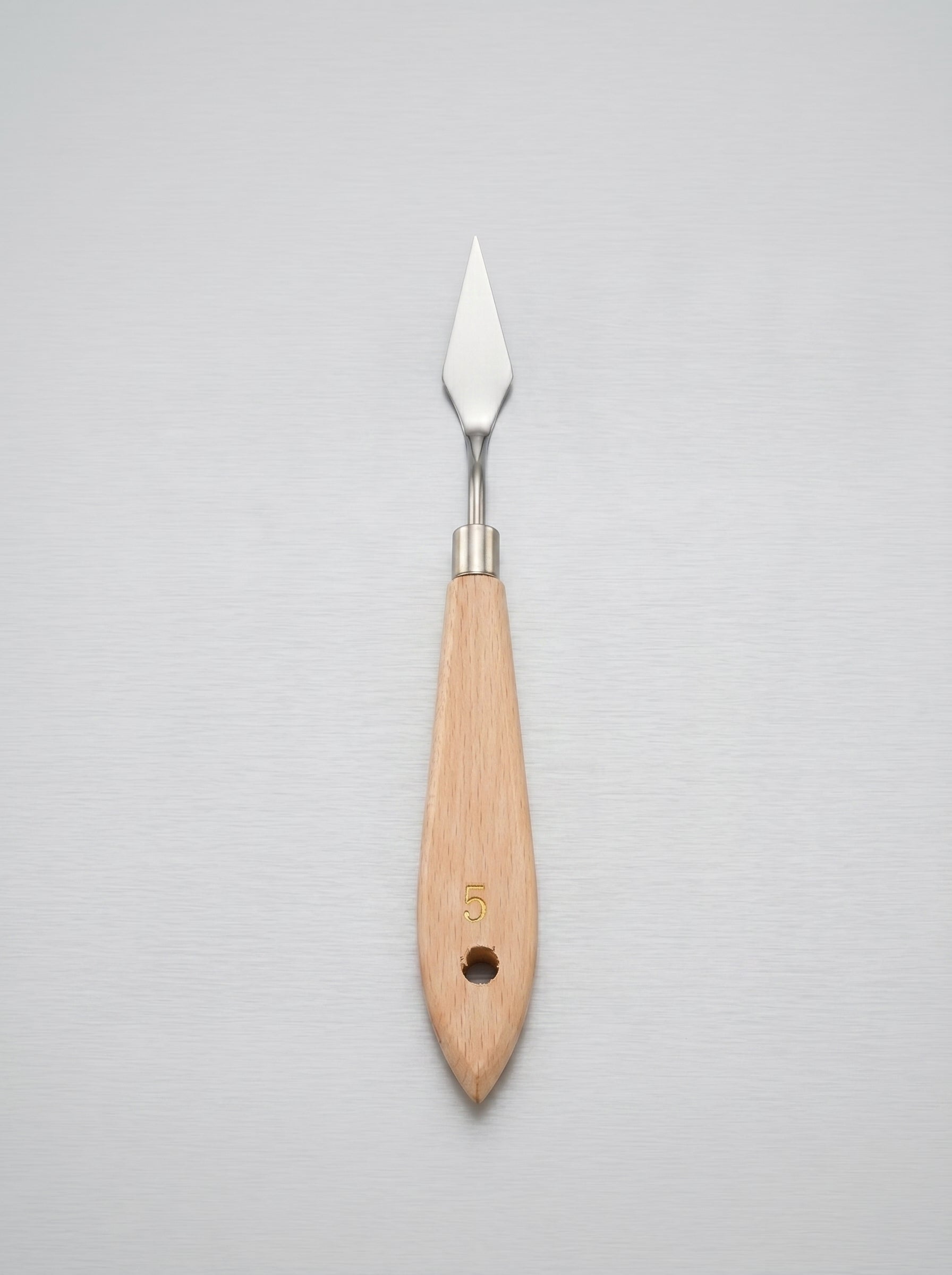 Couteau à palette métal et en bois professionnel pour peinture à l'huile