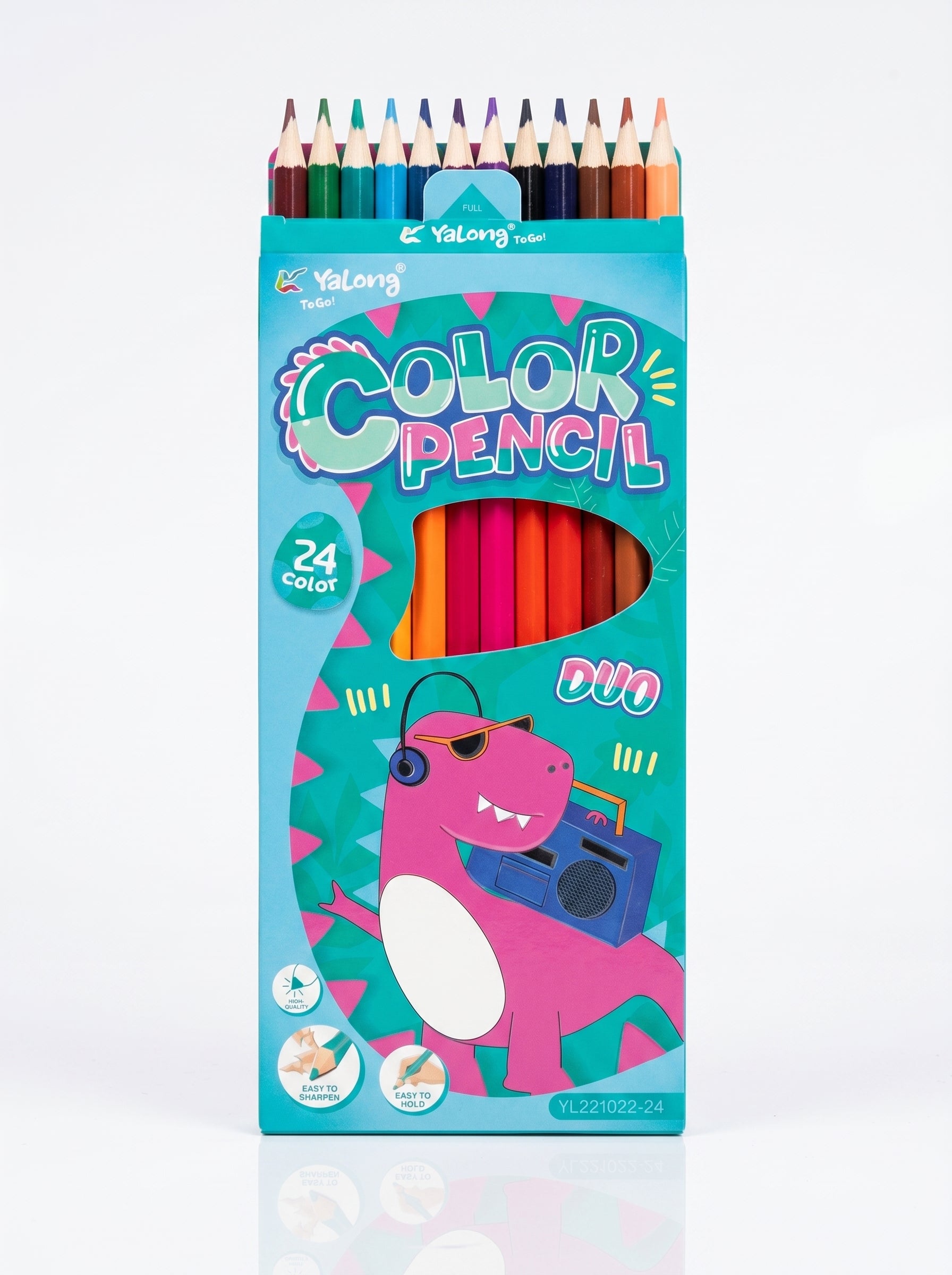 Crayons de couleur duo Yalong - 12 Pièces / 24 Couleurs pour le Dessin