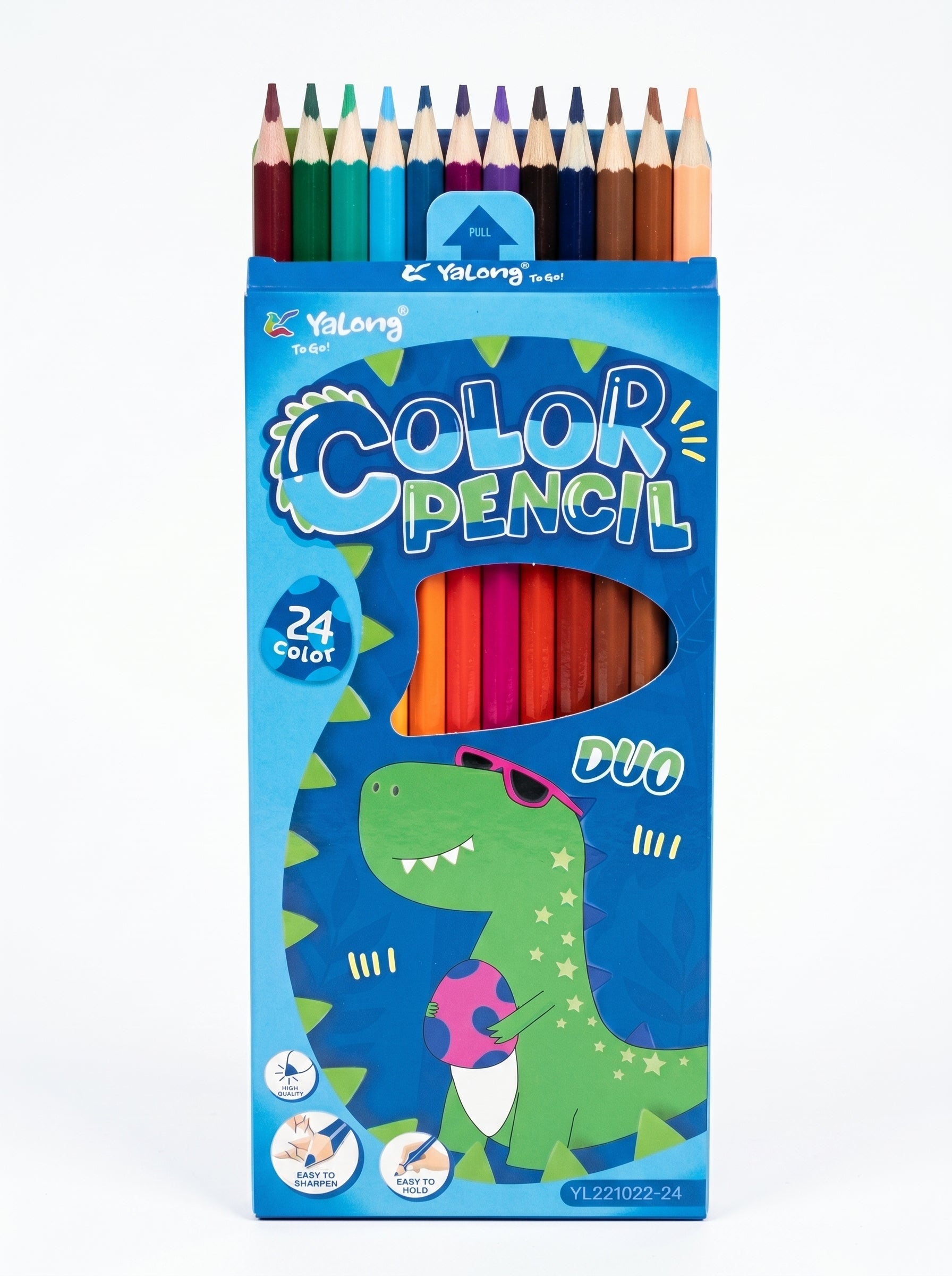 Crayons de couleur duo Yalong - 12 Pièces / 24 Couleurs pour le Dessin