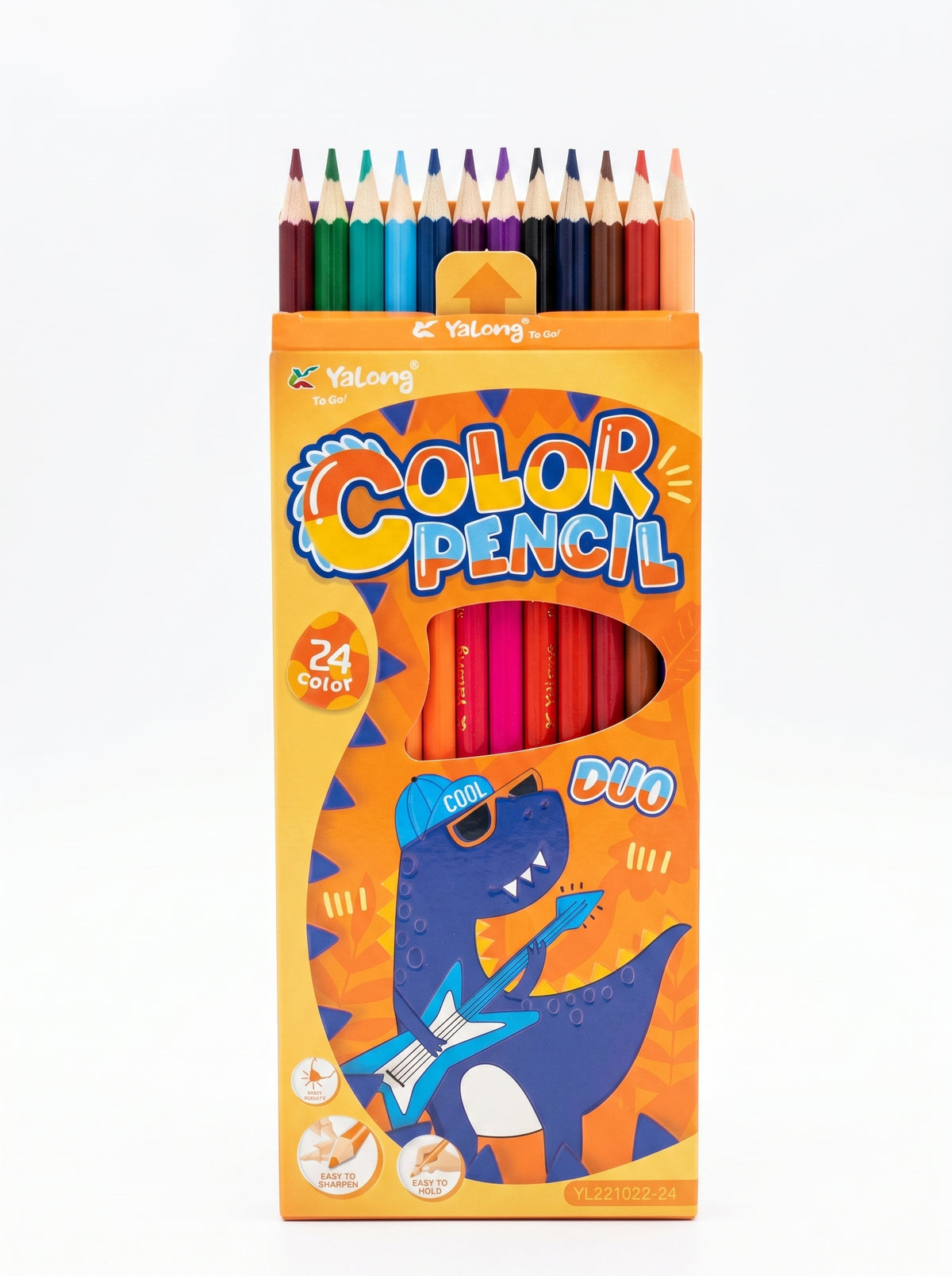 Crayons de couleur duo Yalong - 12 Pièces / 24 Couleurs pour le Dessin