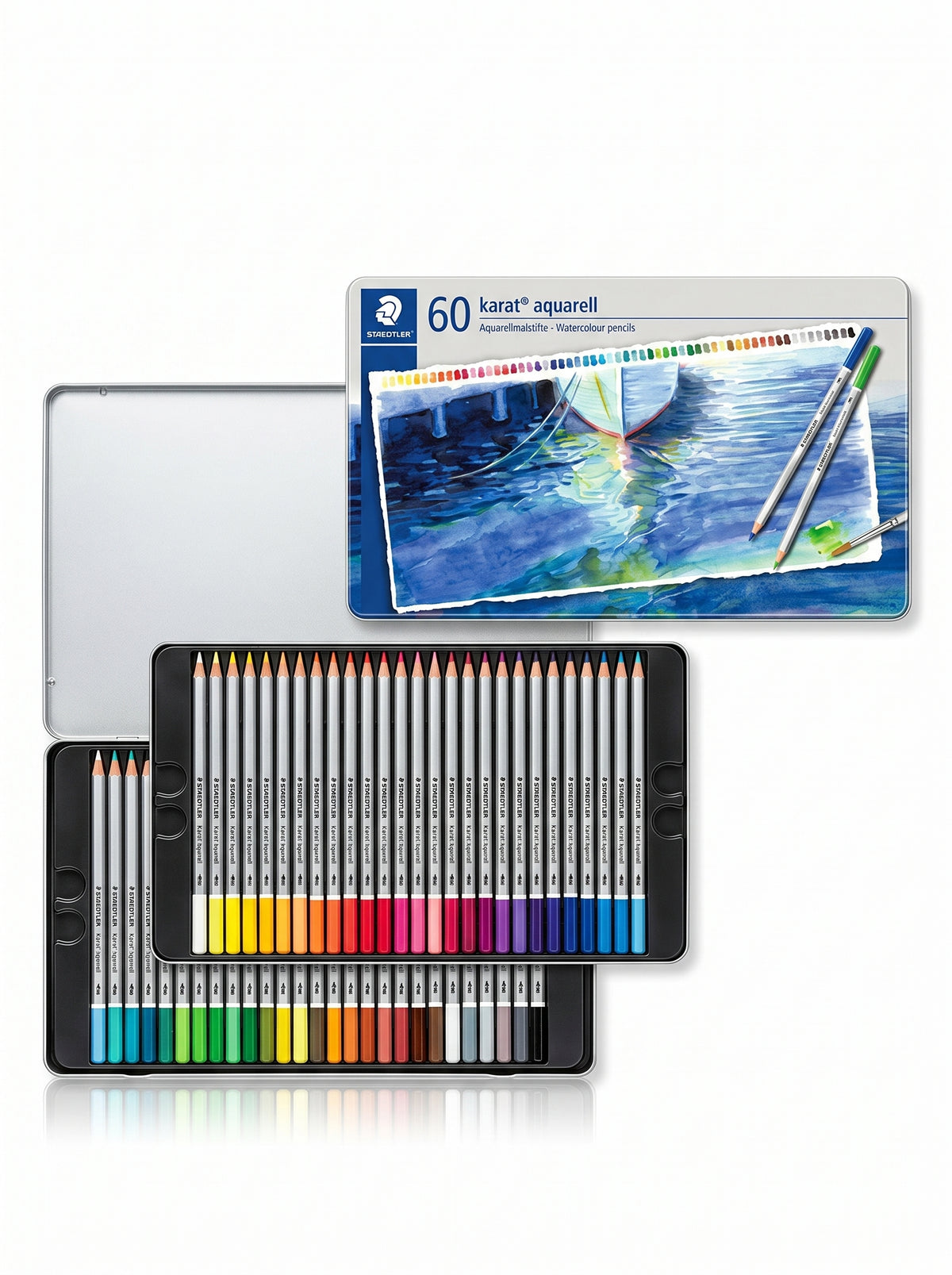 Crayons aquarellables Staedtler 60 pièces | Coffret pour aquarelle et croquis