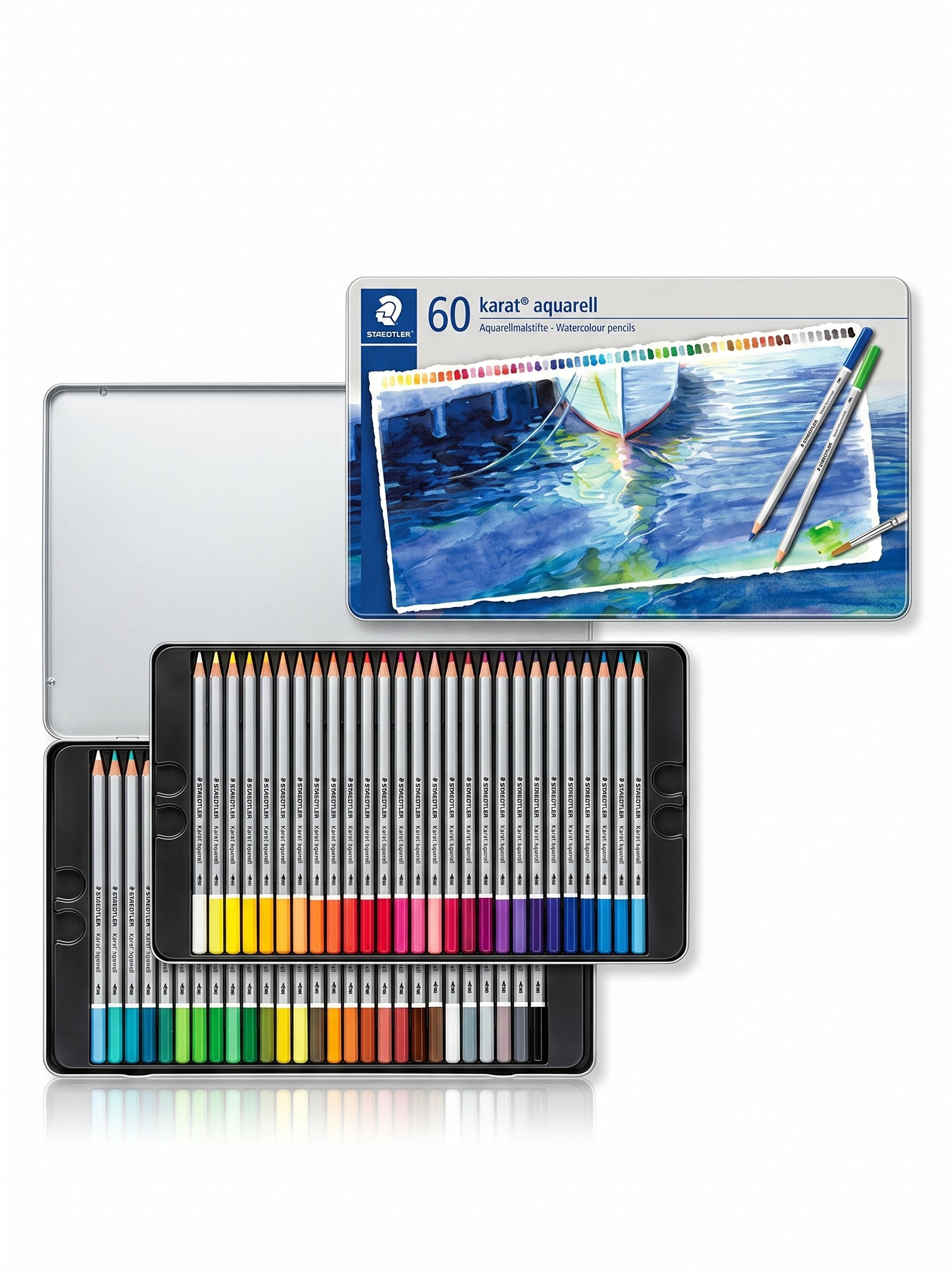 Crayons aquarellables Staedtler 60 pièces | Coffret pour aquarelle et croquis