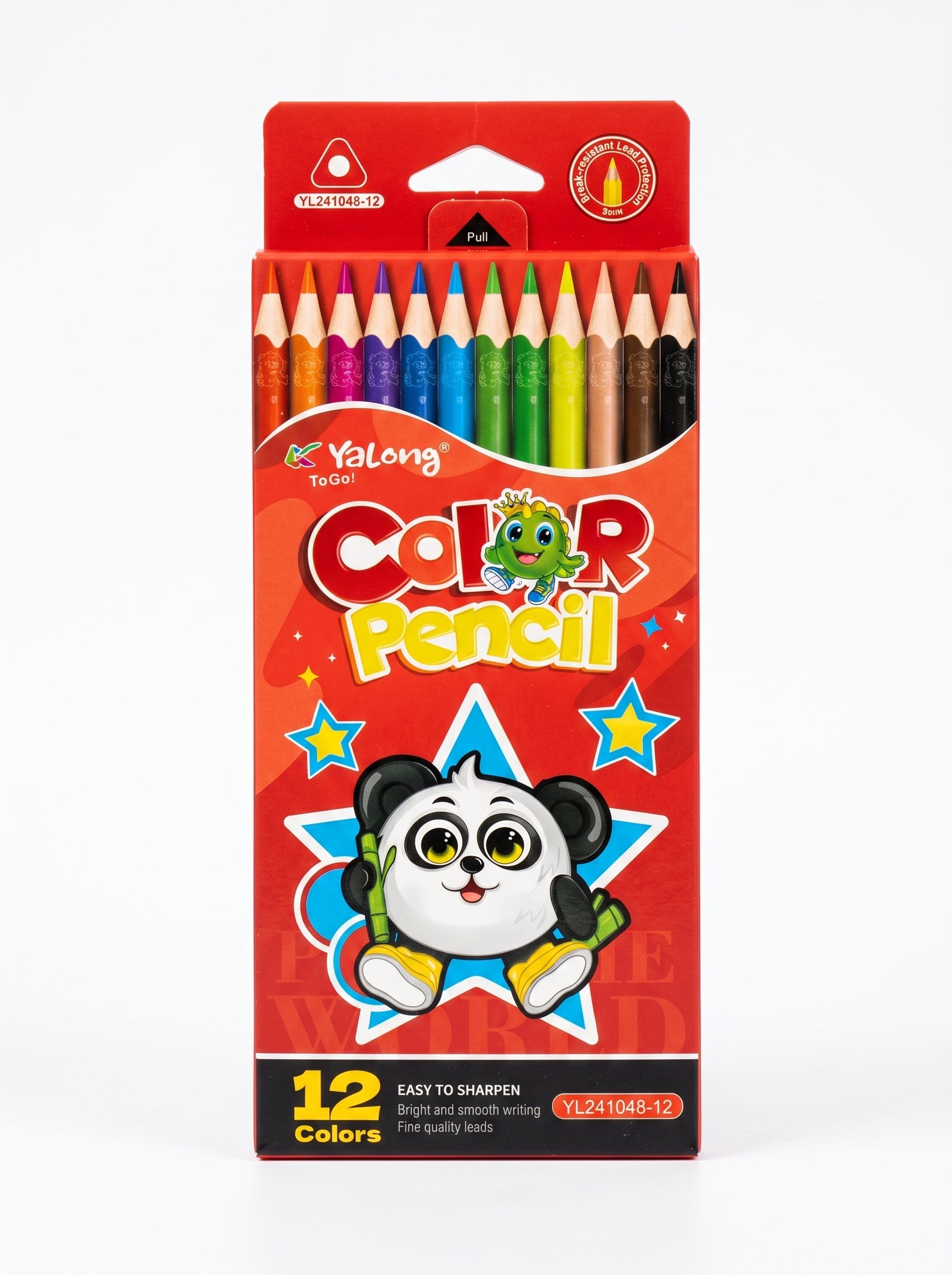 Crayons de couleur Jumbo Yalong : Kit 12 Pièces Prise