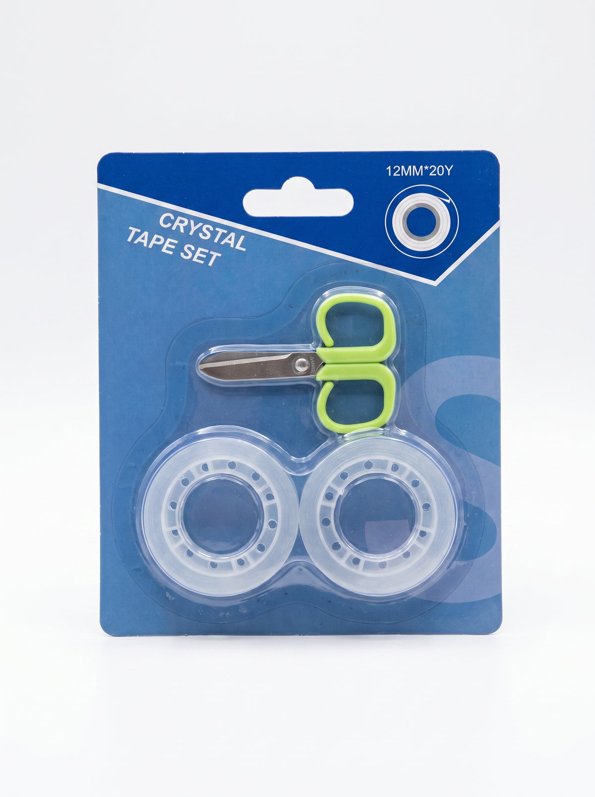 Set Scotch Scolaire Transparent 2 pièces + Ciseaux – 12mm × 20 yards
