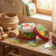 Coffret Livre et Puzzle Géant Animaux – Jeu Éducatif pour Enfants