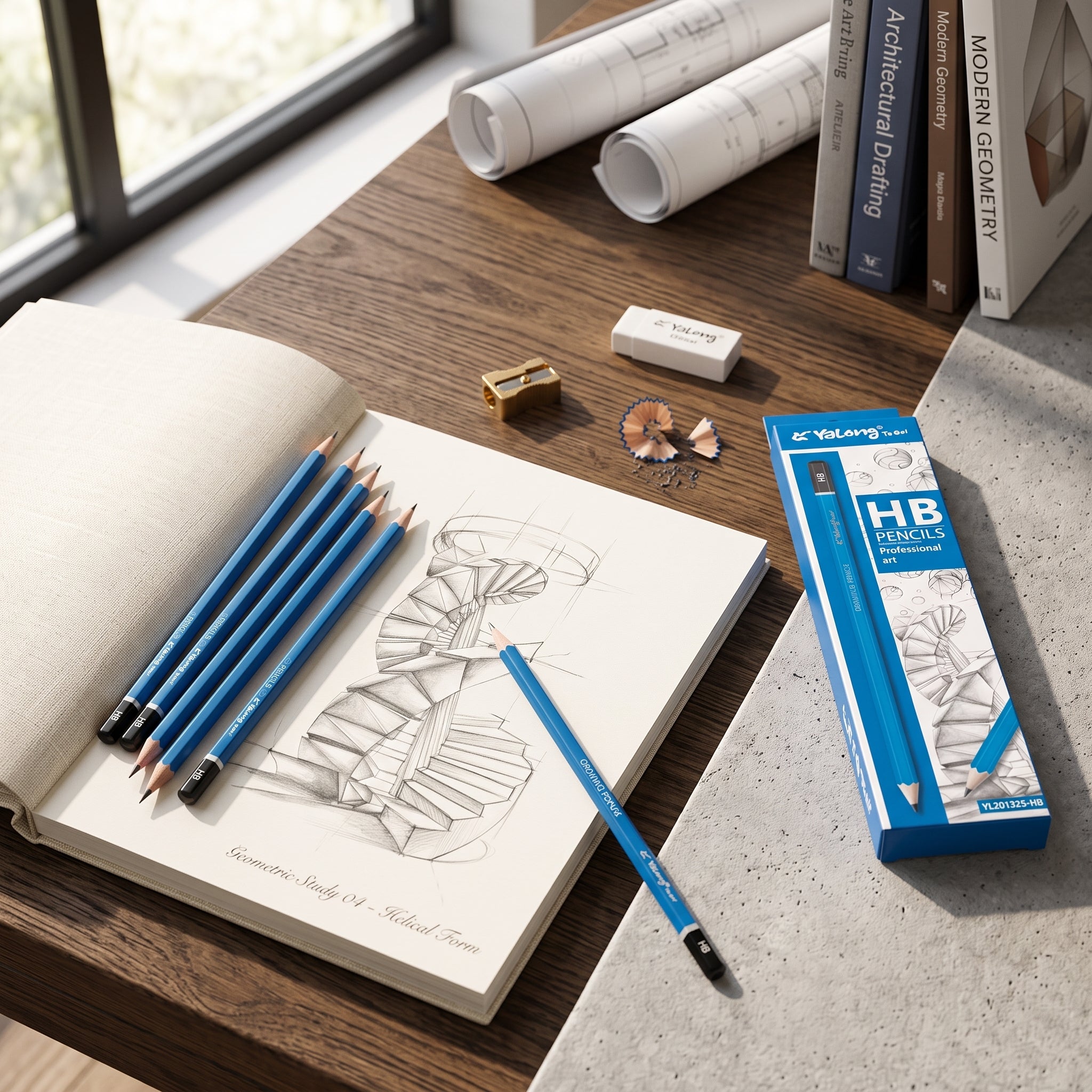 crayon noir dessin Yalong - Assortiment HB.B.B2. 3B.6B. B7.9B. 10B