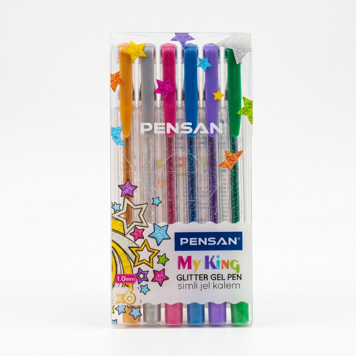 6 Stylos à Bille Brillants Pensan - Écriture Douce & Précise