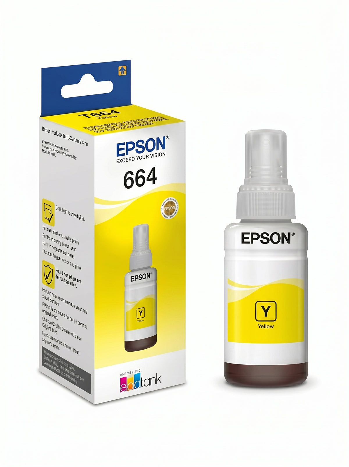 Cartouche d'Impression 70ml – Couleurs Jaune, Vert Et Rose