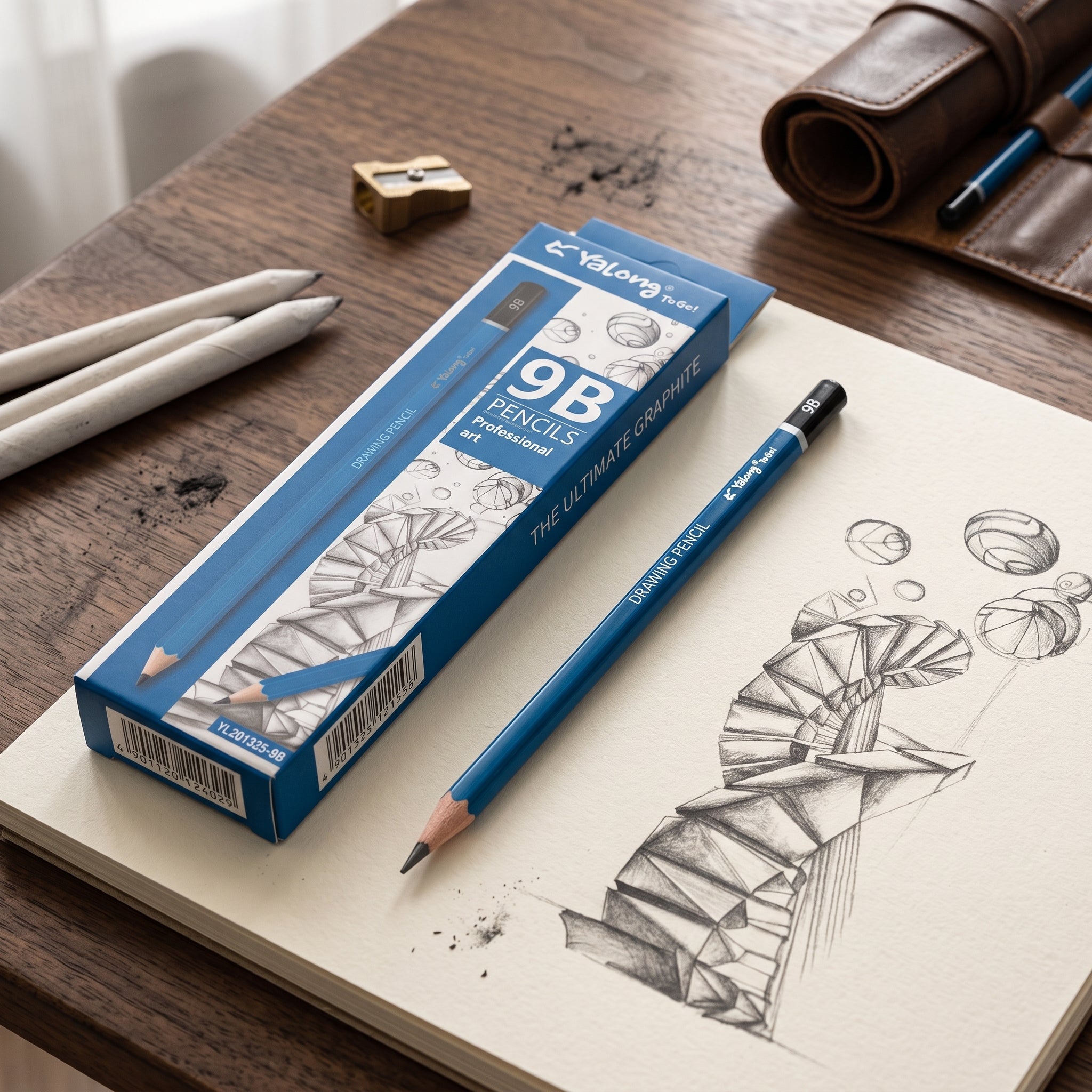 crayon noir dessin Yalong - Assortiment HB.B.B2. 3B.6B. B7.9B. 10B