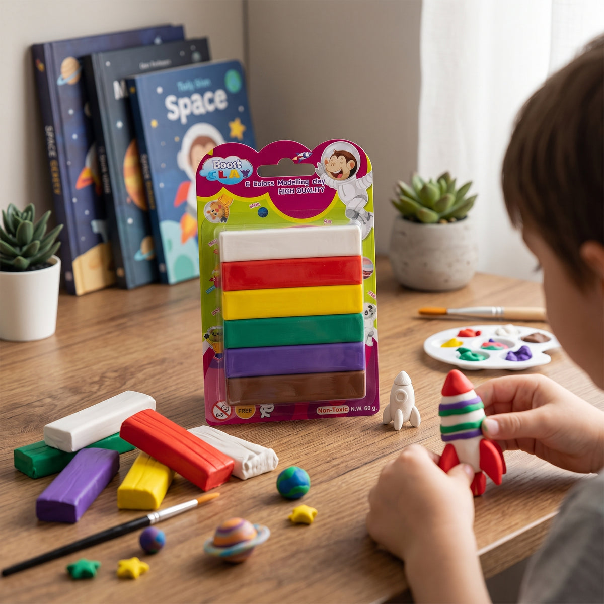 Boîte de 6 bâtonnets de pâte à modeler - Loisirs créatifs