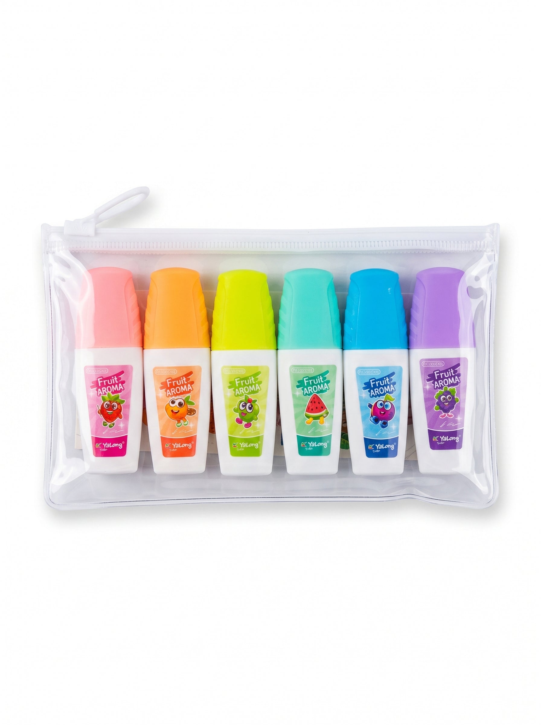 Surligneurs Fluorescents Pastel – Lot de 6 Couleurs Yalong | Fournitures de Bureau et Scolaires