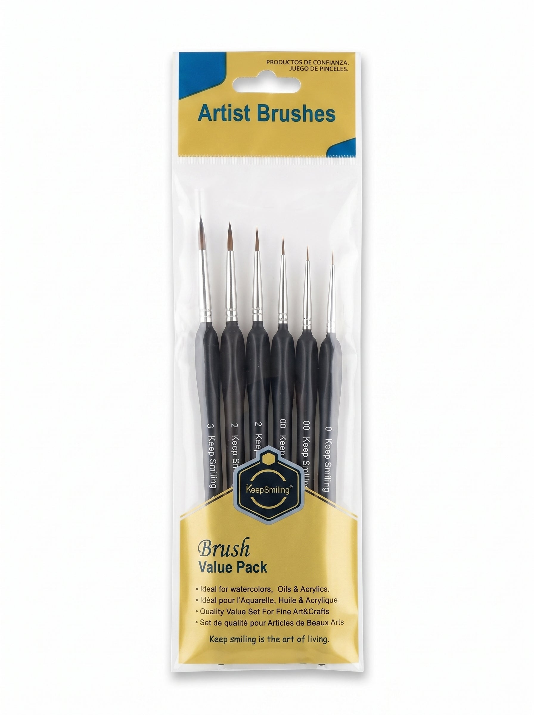 Pinceaux fins détail peinture – Kit 6 pièces pour précision et miniatures